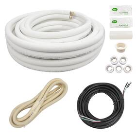 Usac01853 Wostore 33ft Mini Split Line Set 3/8 And 5/8 Inch Insulated Copper Pipe With 16/4 Wir
