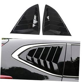 Qyusctap1048 Xhfarce 2pcs Rear Side Window Louvers Shutter Cover Air Vent Scoop Gloss Black