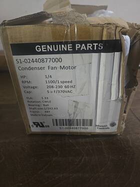 S1-02440877000 York Johnson Controls Air Conditioner Condenser Fan Motor