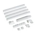 12FT Pvc Decorative Line Set Cover Kit 3 Wide For Mini Split And Central Ac. Fixed Price $62.75.