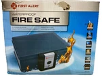 First Alert 2013F Gray 0.17 Cu. Ft. Capacity Key Lock Fire Chest New. Fixed Price $53.10.