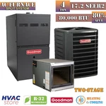 Goodman 4 Ton 17.2 SEER2 & Gas Furnace System 80% Afue 80K Btu Two Stage R32. Fixed Price $7563.00.