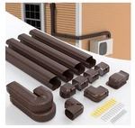 4" 17FT Mini Split Line Cover Kit Pvc Ac Pipe Hide Ductless Brown. Fixed Price $109.99.
