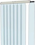 42" X 84" Nsf Vinyl Strip Curtain Kit For Coolers & Freezers. Fixed Price $271.99.