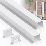 Durable Metal Line Cover Kit, 4" X 6.5FT, 2 Pack, White Finish. Fixed Price $141.99.