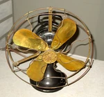 Antique Ge Brass Blade Electric Fan- 15"-HIGH End Example-works-model 822566. Fixed Price $678.30.