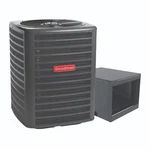 Goodman 1.5 Ton 14.3 SEER2 R32 Air Conditioner & 17.5" Horizontal Cased Coil. Fixed Price $3351.00.