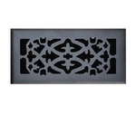 Tru Aire 4" X 10" Ornamental Scroll Floor Diffuser Matte Black 1-WAY Deflection. Fixed Price $19.95.