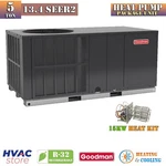 Goodman Ton 13.4 SEER2 Heat Pump Package Unit Horizontal R32 + 15KW Kit. Fixed Price $5999.00.
