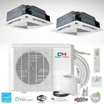 28000 Btu Dual Zone Cassette Mini Split Heat Pump Air Conditioner 12000 18000. Fixed Price $3859.95.