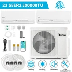 20000 Btu Dual Zone Ac Ductless Mini Split Air Conditioner Inverter Heat+ Wifi. Fixed Price $1205.99.
