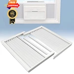 Flamorrow Window Air Conditioner Side Panels With Frame, White - 12,000 Btu. Fixed Price $63.99.