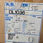 A.o. Smith DL1036 Blower Motor 1/3 Hp 115V 1075 Rpm Spd F48H07A01. Fixed Price $139.06.