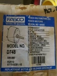 New Fasco D748 1/3 Hp Condenser Fan Motor 1075 Rpm 208/230 Volts Speed Psc. Fixed Price $89.00.