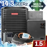 Goodman 1.5 Ton Central Air Conditioner & Evaporator Coil Split System, R32. Fixed Price $2992.00.