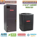 R32 Goodman 1.5 Ton Ac & Air Handler Split System 15.2 SEER2 GLXS4BA1810 Amst Ah. Fixed Price $3376.00.