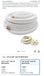 Taderuily 50 Ft Air Conditioning Copper Tubing Pipe Extension, 1/4" 1/2" 3/8". Fixed Price $119.99.