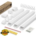 Smoqio White Mini Split Line Set Cover 4 Inch 12.5FT Ac Duct Kit Pvc. Fixed Price $70.99.