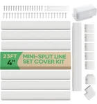 4'' 23FT Mini Split Line White Cover Kit Ductless Linset Ac Plusluck. Fixed Price $39.00.