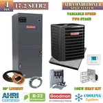 Goodman 4 Ton Ac Split System 17.2 SEER2 Two Stage Variable Speed + Install Kit. Fixed Price $6854.00.