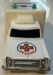 New York City Nyc Ambulance Pick Up Cab White Red - Ho Scale Model Roadway. Fixed Price $7.99.