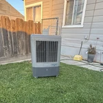 Hessaire Portable Evaporative Cooler Indoor/outdoor Direct Water Cooling Gray. Fixed Price $250.00.
