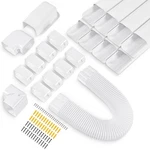 4"13.5FT Mini Split Line Set Cover Kit Decorative Pvc Tubing White Ac Heat. Fixed Price $82.34.