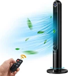 Costway Tower Fan, 42-INCH Portable 80 Degrees Oscillating With Remote, 3. Fixed Price $82.11.
