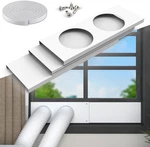 Flamorrow Dual Hose Portable Air Conditioner Window Kit, Adjustable Seal. Fixed Price $43.26.