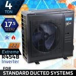 Aciq Ton 17.5 SEER2 Central Inverter Extreme Heat Pump & Condenser, R454B. Fixed Price $3192.00.