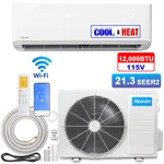 12000 Btu Mini Split 21.3 SEER2 Inverter Air Conditioner Heat Pump 110V 16FEET. Fixed Price $562.00.