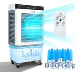 Evaporative Swamp Cooler W/ 5.3 Gallon Water Tank+touch Screen+remote Control. Fixed Price $99.99.