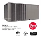 Rheem Ton Horizontal Packaged Air Conditioner 13.4 SEER2 208-230/1/60 New. Fixed Price $6570.00.