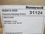 Fedders 31124 Pressure Switch New! Honeywell IS20415-5929. Fixed Price $69.95.