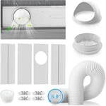 Portable Ac Window Vent Kit With 5.9" Exhaust Hose & Universal Coupler, Air Cond. Fixed Price $90.70.
