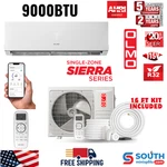 Olmo Sierra 9,000 Btu 115V 0.75 Ton Mini Split Ac & Heat Pump 20 Seer 16FT Kit. Fixed Price $775.00.