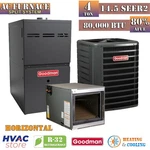 Goodman Ton 14.5 SEER2 Gas Furnace & System 80K Btu 80% Afue Horizontal R32. Fixed Price $5349.00.