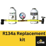 Enviro-safe Auto Coolant R134A Replacement Refrigerant W/dye Stop Leak & Gauge. Fixed Price $33.00.