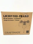 Craftmade Unity Flat Black Ceiling Fan Light Kit Clear Glass. Fixed Price $74.95.