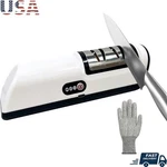 Electric Knife Sharpener Usb Rechargeable Cordless Multi Blade Safe Design. Fixed Price $29.39.