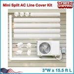 3" W 15.5FT Line Cover Set For Mini Split Central Air Conditioner Decorative. Fixed Price $55.99.