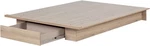 South Shore Platform Bed With Drawer Full/queen Size - Rustic Oak. Fixed Price $399.00.