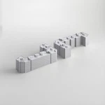 2 Miniature Building MD-011 4 Inches Tall- Stone Grey. Fixed Price $32.61.