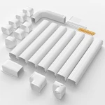 Cestluck Mini-split Ac Line Set Cover: 4" 26 Ft Hide For X. Fixed Price $138.49.