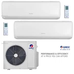 Gree Dual Zone 9K-12K Ductless Wall Ac & Heat Pump Air Conditioner Seer 21 R32. Fixed Price $3388.50.