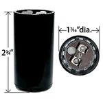 88-107 Uf/mfd 220-250 Vac Volts Round Start Capacitor 50/60 Hz LOT-1. Fixed Price $12.05.