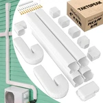 Taktopeak 4'' 17 Ft Mini-split Line Set Covers, Hide 4" X Feet, White. Fixed Price $88.84.