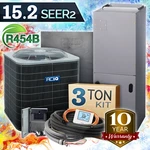 3 Ton Heat Pump Ac Ducted Central Air Conditioner Split System Kit, 15.2 SEER2. Fixed Price $4792.75.