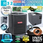 Goodman 1.5 Ton Ac Unit & 14" Vertical Evaporator Coil Air Conditioning System. Fixed Price $2812.00.