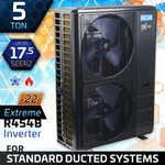 Aciq Ton 17.5 SEER2 Central Inverter Extreme Heat Pump & Condenser, R454B. Fixed Price $3478.90.